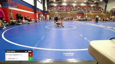 76 lbs Consolation - Mason Cunningham, Barnsdall Youth Wrestling vs Cooper Johnson, HURRICANE WRESTLING ACADEMY