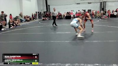 126 lbs Round 1 (8 Team) - Sean Garretson, Cavalier WC vs Aaron Menickella, Seagull White