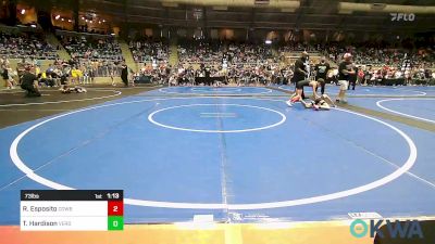 73 lbs Quarterfinal - Rocco Esposito, Cowboy Wrestling Club vs Tripp Hardison, Verdigris Youth Wrestling