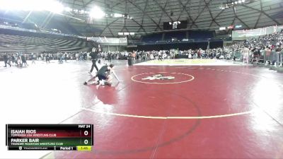 132 lbs Champ. Round 1 - Isaiah Rios, Toppenish USA Wrestling Club vs Parker Bair, Thunder Mountain Wrestling Club