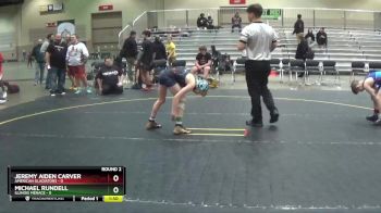 80 lbs Round 2 (6 Team) - Jeremy Aiden Carver, American Gladiators vs Michael Rundell, Illinois Menace