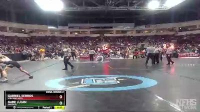 5A 107 lbs Cons. Round 2 - Gabriel Serros, Volcano Vista vs Gabe Lujan, Santa Fe