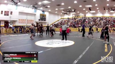 138 lbs Champ. Round 2 - Joaquin Pedroza, Costa Mesa vs Saul Mireles, La Quinta