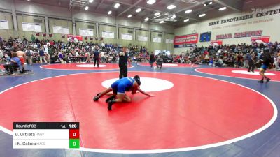 128 lbs Round Of 32 - Giovanni Urbieta, Hanford vs Nathan Galicia, Madera