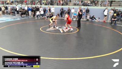 110 lbs Round 3 - Carson Cobb, Soldotna Whalers Wrestling Club vs Nathan McCabe Jr., Alaska Battle Cats Wrestling Club