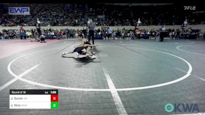 61 lbs Round Of 16 - Jett Duran, Jay Wrestling Club vs Jett Hinz, Weatherford Youth Wrestling