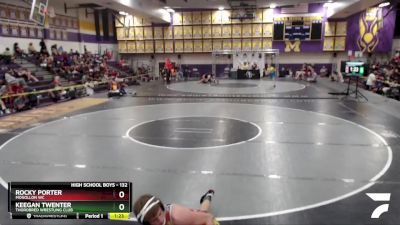 132 lbs Cons. Round 2 - Keegan Twenter, Thorobred Wrestling Club vs Rocky Porter, Mogollon WC