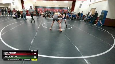 160 lbs Cons. Round 4 - Justin Miller, Thunder Basin High School vs Levi Fincher, Worland