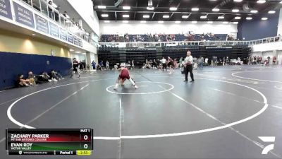 141 lbs Quarterfinal - Zachary Parker, Mt San Antonio College vs Evan Roy, Victor Valley