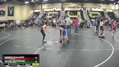 85 lbs Round 5 - Andrew McAllister, Cane Bay Cobras vs Holden Gottschling, City Of Charleston