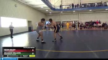 285 lbs 7th Place Match - Nevin Rauch, Wilkes University vs Brandon Williams, Greensboro College