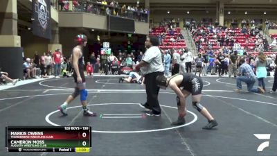 130 lbs Cons. Round 2 - Markis Owens, Thunderbird Wrestling Club vs Cameron Moss, Augusta Wrestling Club