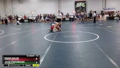 119 lbs Cons. Round 2 - Mason Saylor, Michigan Grappler RTC vs Jacob Strausbaugh, All American TC