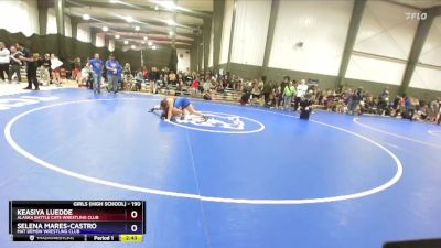 190 lbs Round 2 - Keasiya Luedde, Alaska Battle Cats Wrestling Club vs Selena Mares-Castro, Mat Demon Wrestling Club