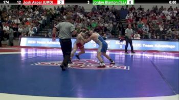 174 lbs match Jordan Blanton Illinois vs. Josh Asper Maryland