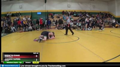 157 lbs Cons. Round 6 - Brencyn Evans, MONROEVILLE vs Andrew Supers, MEDINA