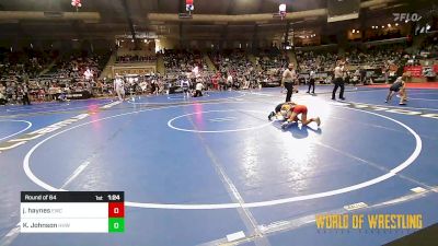 80 lbs Round Of 64 - Jackson Haynes, Emporia Wrestling Club vs Kellen Johnson, Hammerin Hawks