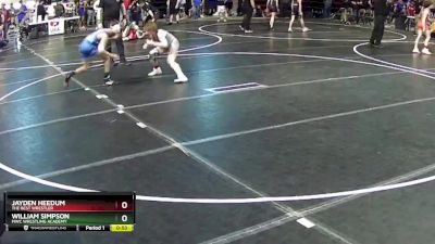 102 lbs Cons. Round 1 - Jayden Heedum, The Best Wrestler vs William Simpson, MWC Wrestling Academy