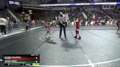 110 lbs Semifinal - Alyssa Calovich, Chapman vs Kenna Miles, Mill Valley Kids Wrestling Club