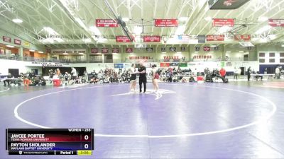 235 lbs 3rd Place Match - Jaycee Portee, Texas Womens University vs Payton Sholander, Wayland Baptist University