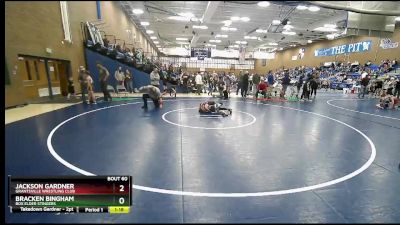 76 lbs Cons. Round 5 - Jackson Gardner, Grantsville Wrestling Club vs Bracken Bingham, Box Elder Stingers