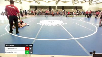 131 lbs Rr Rnd 5 - Alex Harriman, Maine Trappers vs Harry Asatrian, Apex