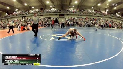 100 lbs Champ. Round 2 - Andrew York, Terminator Wrestling Academy-AAA  vs Karsin Lent, Chillicothe Wrestling Club-AAA