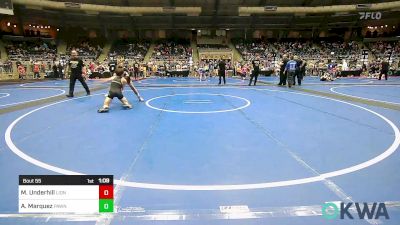 110 lbs Quarterfinal - Maddux Underhill, Lions Wrestling Academy vs Aiden Marquez, Pawnee Peewee Wrestling