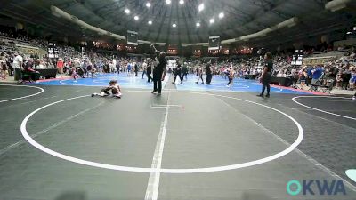 43 lbs Round Of 32 - Wyatt Staggers, Skiatook Youth Wrestling 2022-23 vs Teagen Martinez, Carl Albert