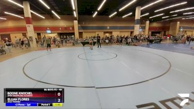 49 lbs Quarterfinal - Boone Knochel, Apex Grappling Academy vs Elijah Flores, Jflo Trained