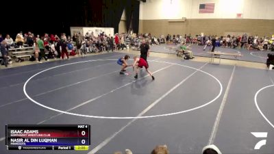 132 lbs Cons. Round 2 - Isaac Adams, Northwest Wrestling Club vs Nasir Al Din Luqman, Minnesota