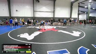 157 lbs 1st Place Match - Marcus Gonzales, Bear Claw Wrestling Club- Maple Valley Jr Wrestling vs Federico Apodaca, Wapato Wrestling Club