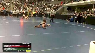 65 lbs Cons. Round 4 - Landon Combs, Sebolt Wrestling Academy vs Julius ?JuJu? Thomas, Nebraska Boyz