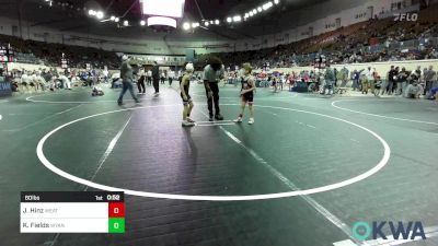 60 lbs Semifinal - Jett Hinz, Weatherford Youth Wrestling vs Keilen Fields, Wyandotte Youth Wrestling