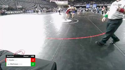 2A 152 lbs Semifinal - Jake Mathews, North Mason vs Francisco Ayala, Ellensburg