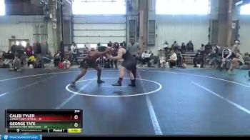 210 lbs Round 3 (4 Team) - Caleb Tyler, Junior Terps Xpress vs George Tate, Germantown Wrestling