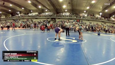 135 lbs Quarterfinal - Grant Baker, Ozark Youth Wrestling-AAA vs Fred Sheets IV, Pleasant Hill Youth Wrestling Club-AAA