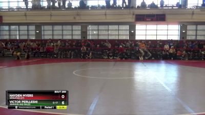 141 lbs Semifinal - Hayden Myers, Wesleyan (CT) vs Victor Perlleshi, Johnson And Wales