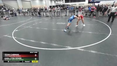 108 lbs Quarterfinal - Kara-Lynn Dover, Roundtree Wrestling Academy vs Teyah Cabinian, Hawaii Wrestling Academy