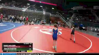 67 lbs Quarterfinal - Tracen Barton, Riverton USA Wrestling vs Nash Walcker, RawTown Elite Wrestling Club