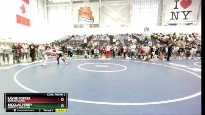 99 lbs Cons. Round 2 - Layne Foster, Club Not Listed vs Nicolas Perry, District 3 Wrestling