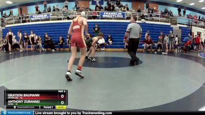 102 lbs Round 3 (4 Team) - Grayson Baumann, Mater Dei vs Anthony Zuranski, Avon