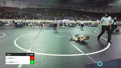 61 lbs Consi Of 16 #2 - Jack Heely, Midwest City Bombers vs Holt McGill, Woodward Youth Wrestling