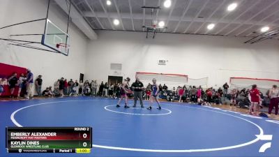 97-102 lbs Round 2 - Kaylin Dines, Glenrock Wrestling Club vs Emberly Alexander, Moorcroft Mat Masters