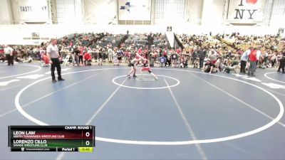 80 lbs Champ. Round 1 - Leon Law, North Tonawanda Wrestling Club vs Lorenzo Cillo, Savage Wrestling Club