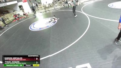 53 lbs Quarterfinal - Tyson Joaquin, NexGen Regional Training Center vs Karson Arevalos, Socal Grappling Wrestling Club