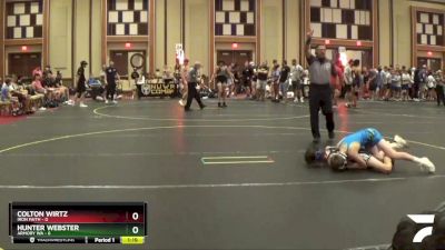 90 lbs Finals (8 Team) - Colton Wirtz, Iron Faith vs Hunter Webster, Armory WA