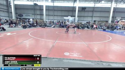 105 lbs Cons. Round 4 - Cody Dance, Rigby Middle School vs Ty Sutton, New Plymouth