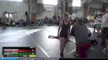 56 lbs Round 2 (8 Team) - Jackson Beegle, Railroad City Riders vs Kaden Christie, 84 Athletes