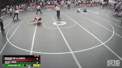 3A 120 lbs Quarterfinal - Genaro De La Garza, Woodruff vs Devin Lirgg, Gilbert